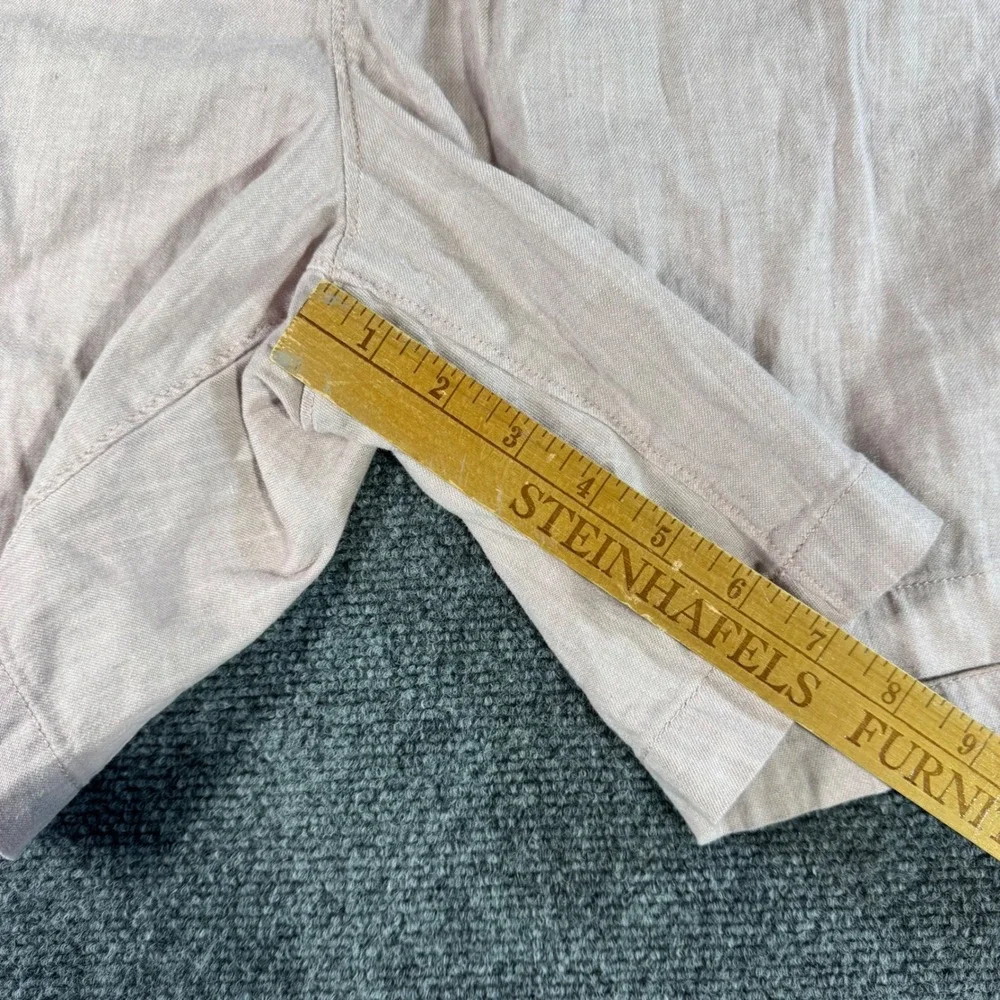 Faherty Brand Mens 38 Linen Organic Cotton Blend Drawstring Shorts Light Pink